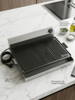 Plancha Bifera Eléctrica Industrial 1500W – Acero Inoxidable 304 - Imagen 4